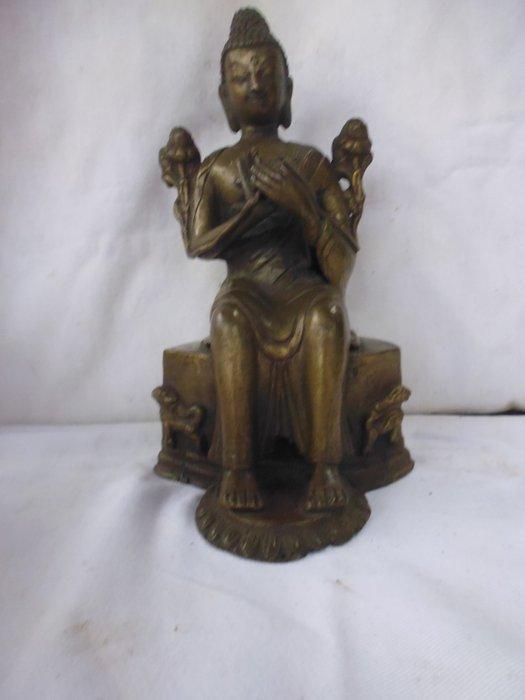 x Boudha - Brons - Nepal - Eind 20e eeuw, Antiek en Kunst, Kunst | Niet-Westerse kunst