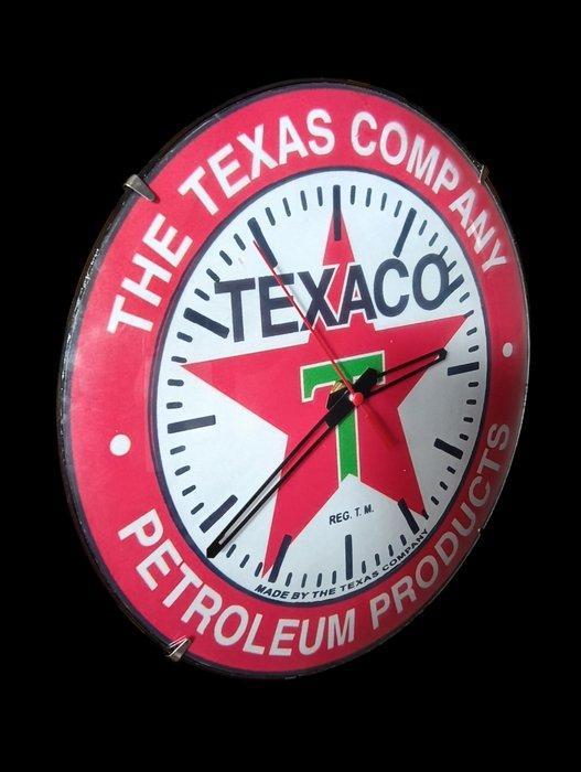 Wandklok - Bakeliet - 1990-2000 - Horloge Texaco pub, Antiek en Kunst, Antiek | Wandborden en Tegels