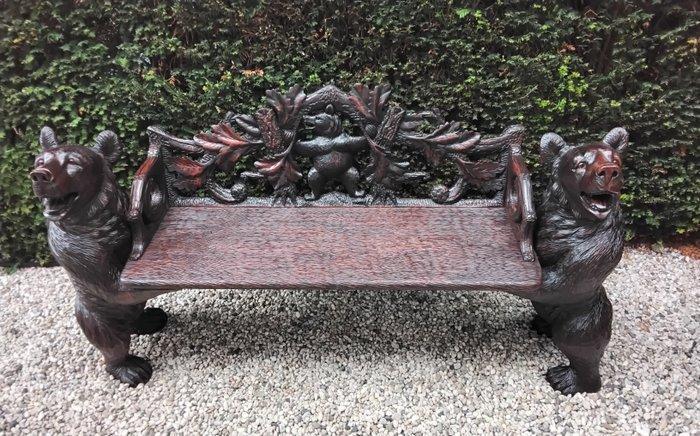 Bank (3) - Stained wood - Zeldzame Black Forest /, Antiek en Kunst, Antiek | Meubels | Stoelen en Sofa's