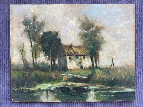 Gerrit van Jeveren (1904-1986) - Hollands landschap, Antiek en Kunst, Kunst | Schilderijen | Klassiek