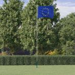 vidaXL Vlag met vlaggenmast Europa 6,23 m aluminium, Diversen, Verzenden, Nieuw