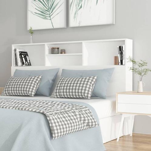 vidaXL Hoofdbordkast 160x19x103,5 cm wit, Huis en Inrichting, Slaapkamer | Bedden, Nieuw, Verzenden