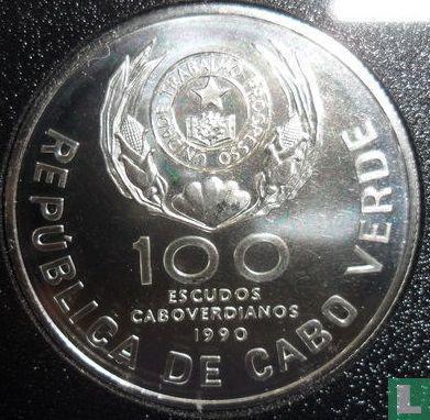 Kaapverdië 100 escudos 1990 (PROOF - zilver) Papal visit, Postzegels en Munten, Munten | Afrika, Losse munt, Goud, Zilver, Overige landen