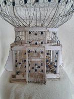 Cage à oiseaux - Bois, Fer - Vintage Hangkooi