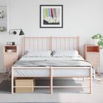 vidaXL Nachtkastjes 2 st 36x39x78 cm staal roze, Huis en Inrichting, Verzenden, Nieuw