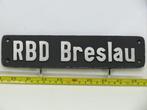 Lokschild RBW Breslau (Spoorwegen 1:1), Verzamelen, Ophalen of Verzenden, Gebruikt, Overige typen