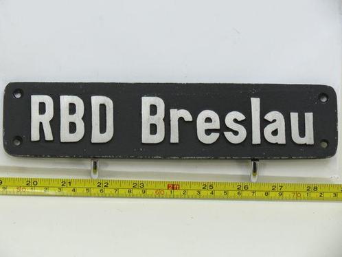Lokschild RBW Breslau (Spoorwegen 1:1), Verzamelen, Spoorwegen en Tram, Overige typen, Gebruikt, Ophalen of Verzenden
