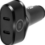 BlueBuilt 20W auto oplader met 2 usb C poorten., Verzenden