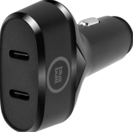 BlueBuilt 20W auto oplader met 2 usb C poorten., Telecommunicatie, Vaste telefoons | Handsets en Draadloos, Zo goed als nieuw