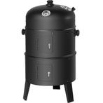 tectake Houtskoolbarbecue rookton 3 in 1 - zwart, Verzenden, Nieuw