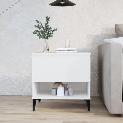 vidaXL Bijzettafel 50x46x50 cm bewerkt hout wit, Huis en Inrichting, Tafels | Bijzettafels, Nieuw, Verzenden