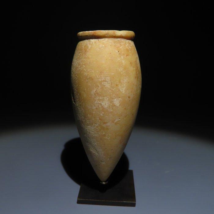 Oud-Egyptisch verharde calciet Coniform vat of pot., Verzamelen, Mineralen en Fossielen