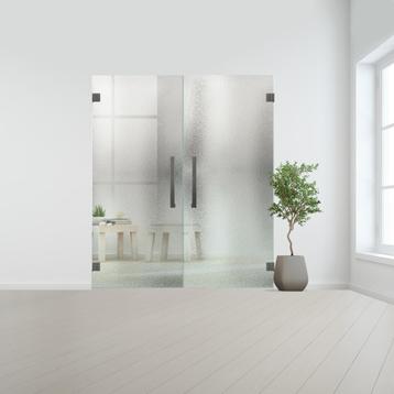 Glazen dubbele binnendeur XL zonder kozijn RVS beslag-Crepi, Doe-het-zelf en Bouw, Deuren en Vliegenramen, Verzenden, Nieuw
