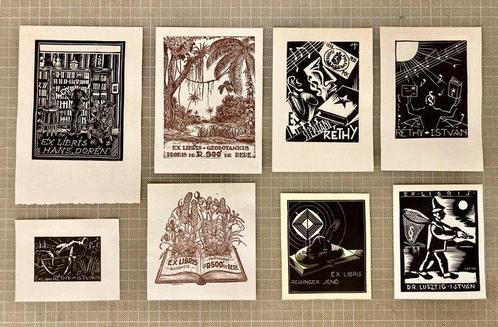 27 Hongarian Ex-libris 1920 to ± 1935 Jugendstil en Artdeco, Antiek en Kunst, Antiek | Boeken en Manuscripten