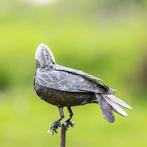 Figuur - Kraai op een metalen staaf - Metaal, Antiek en Kunst