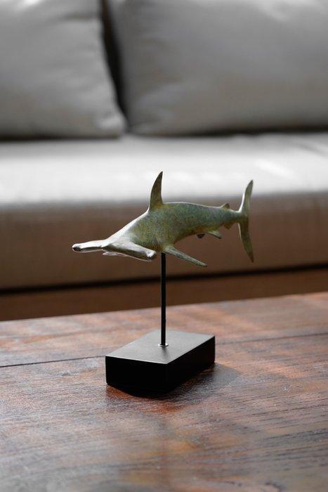 sculptuur, NO RESERVE PRICE - Bronze Patinated Great White, Antiek en Kunst, Kunst | Designobjecten