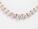 Halsketting - 14 karaat Roségoud - 13.78ct. tw. Diamant, Nieuw