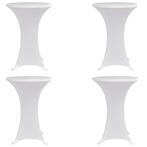 vidaXL Statafelhoes 4 st stretch Ø60 cm wit, Tuin en Terras, Verzenden, Nieuw