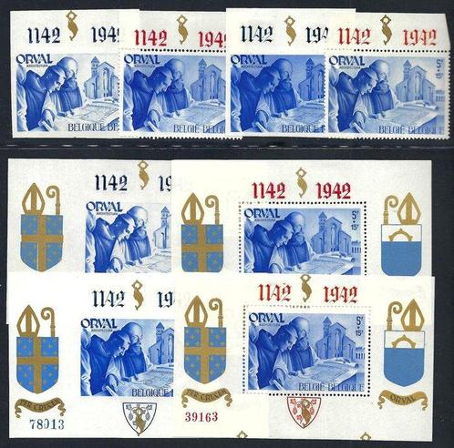 België 1942 - Blokjes Orval , de volledige set genummerd, Postzegels en Munten, Postzegels | Europa | België