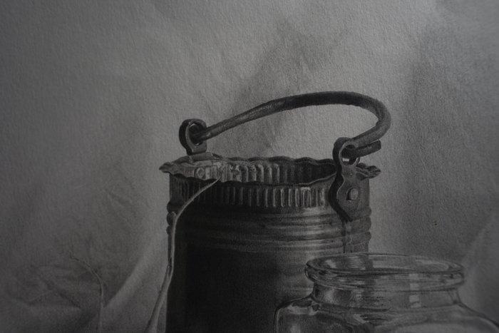 saeideh - Hyper realistic Graphite, The Duality of Light, Antiek en Kunst, Kunst | Schilderijen | Modern