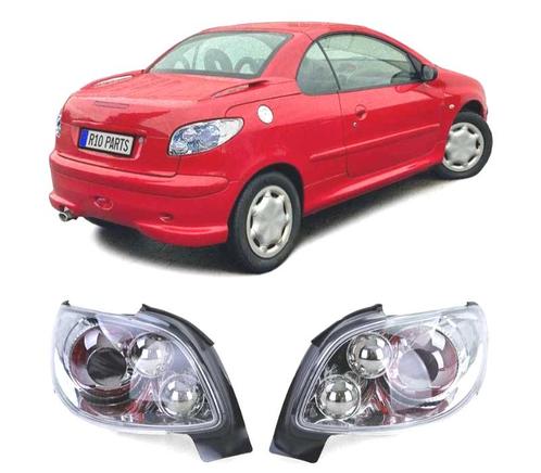 FEUX ARRIÈRE PEUGEOT 206 CC 98-09 FOND CHROME, Auto-onderdelen, Verlichting, Verzenden