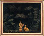 Chinese school (XVIII) - Oriental scene with pagoda