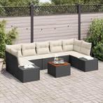 vidaXL Tuinbank Set 8 pcs Zwart en wit, Tuin en Terras, Verzenden, Nieuw