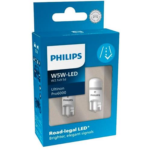 Philips W5W-LED Ultinon Pro6000 11961HU60X2 Autolampen, Autos : Pièces & Accessoires, Éclairage, Enlèvement ou Envoi