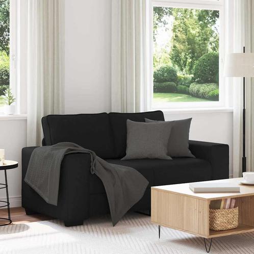 vidaXL 2-zitsbank 120 cm stof zwart, Huis en Inrichting, Zetels | Zetels, Nieuw, Verzenden