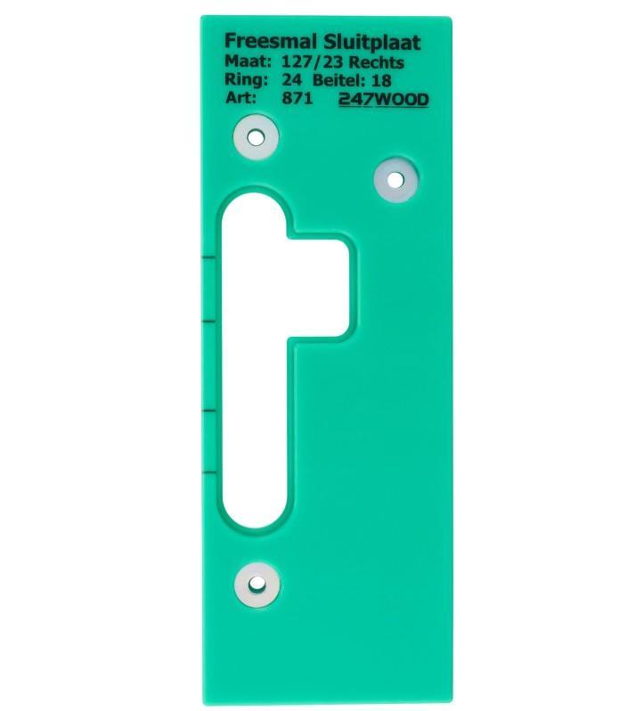 247WOOD Freesmal sluitplaat 127x23 rechts, Bricolage & Construction, Serrurerie de bâtiment & Dispositif de fermeture