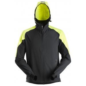 Snickers 8025 neon hoodie met rits - 0467 - black - neon, Doe-het-zelf en Bouw, Veiligheidskleding