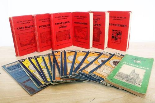 Michelin - Guides Michelin Régionaux + 14 cartes routieres, Antiek en Kunst, Antiek | Boeken en Manuscripten