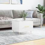 vidaXL Salontafel 50x50x40 cm bewerkt hout hoogglans wit, Huis en Inrichting, Tafels | Salontafels, Verzenden, Nieuw