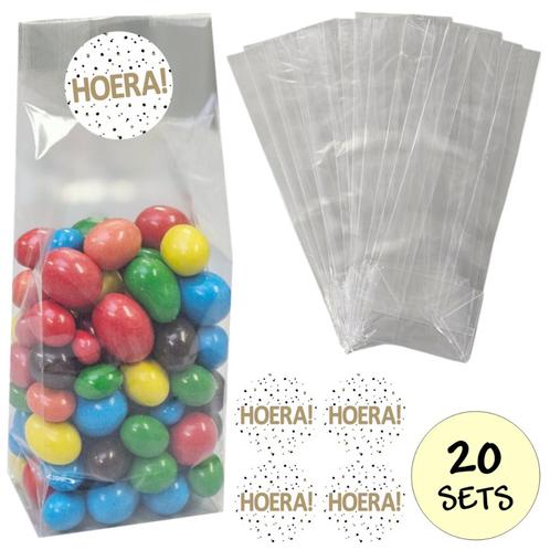 Fako Bijoux® - Uitdeelzakjes Met Sluitstickers - 20 Stickers, Divers, Emballage cadeau, Envoi
