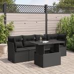 vidaXL Salon de jardin 5 pcs avec coussins noir résine, Jardin & Terrasse, Ensembles de jardin, Verzenden, Neuf, Salons de jardin