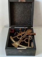 Sextant - Nautisch in messing, hout en spiegels in glas,