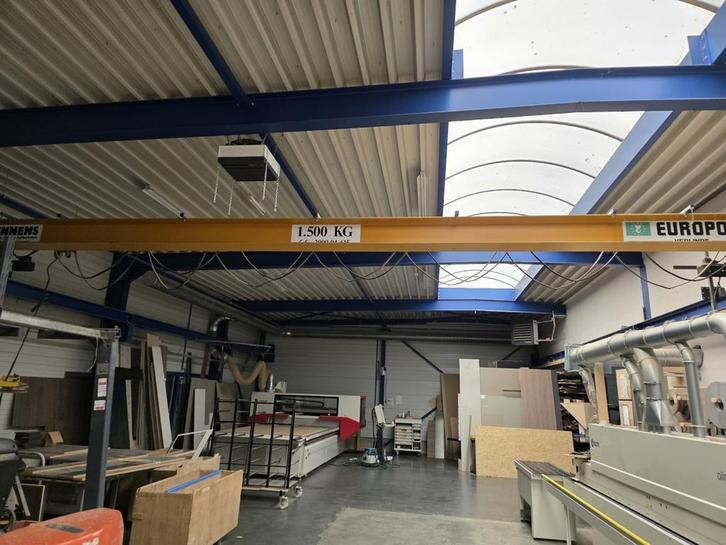 Verlinde enkelligger bovenloopkraan  ±9.500mm x 1.5t 001637U, Doe-het-zelf en Bouw, Gereedschap | Overige machines, Gebruikt, Ophalen