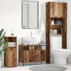 vidaXL Badkamer Wastafel Kast Oude Hout 80x30x60 cm Gelaagd, Huis en Inrichting, Verzenden, Nieuw