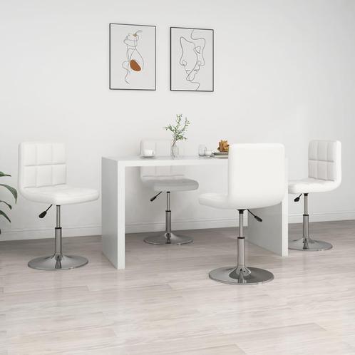 vidaXL Eetkamerstoelen 4 st kunstleer wit, Huis en Inrichting, Stoelen, Nieuw, Verzenden