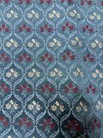 Tissu Gobelin à décor Art Déco losanges bleu roi et rouge -, Antiek en Kunst