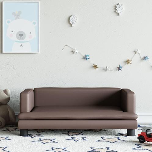 vidaXL Kinderbank 80x45x30 cm kunstleer bruin, Kinderen en Baby's, Kinderkamer | Overige Meubels, Nieuw, Verzenden