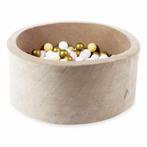 Ballenbak - velvet beige - 90x40 cm - 300 ballen - wit, b..., Kinderen en Baby's, Speelgoed | Babyspeelgoed, Ophalen of Verzenden