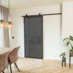 Stalen Schuifdeur - 6 Vlaks - Rook glas - Luxe design, Doe-het-zelf en Bouw, 75 tot 150 cm, Nieuw, 150 tot 225 cm, Metaal