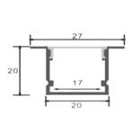 LED Profiel | Inbouw | 3 Meter | Zwart | Voor LED strips to, Huis en Inrichting, Lampen | Overige, Verzenden, Nieuw