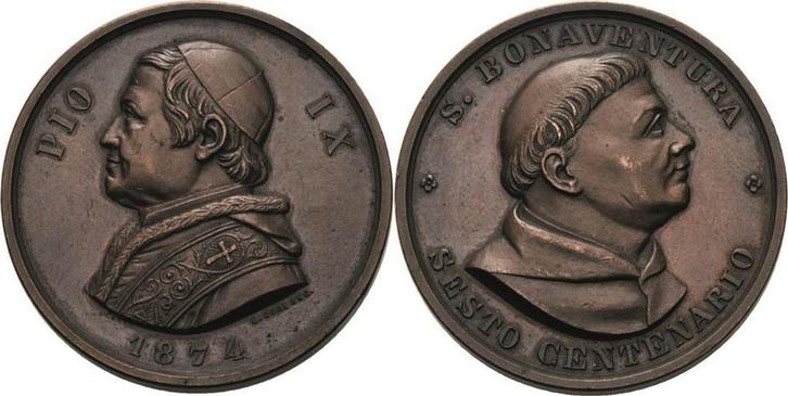 Brons medaille 1874, Italien-kirchenstaat/vatikanstadt Pi..., Postzegels en Munten, Munten | Europa | Niet-Euromunten, België