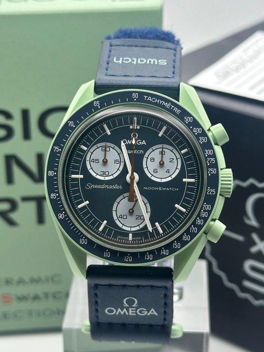 Omega x Swatch - MoonSwatch - Mission on Earth - Zonder, Handtassen en Accessoires, Horloges | Heren