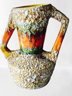 Vaas - Keramiek, émaillée - Grote vintage vaas uit de jaren, Antiek en Kunst