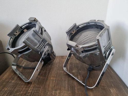Theaterlamp (2) - Theaterspots - Aluminium, Antiek en Kunst, Antiek | Wandborden en Tegels