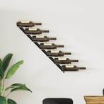 vidaXL Wijnrek voor 7 flessen wandmontage metaal zwart, Verzenden