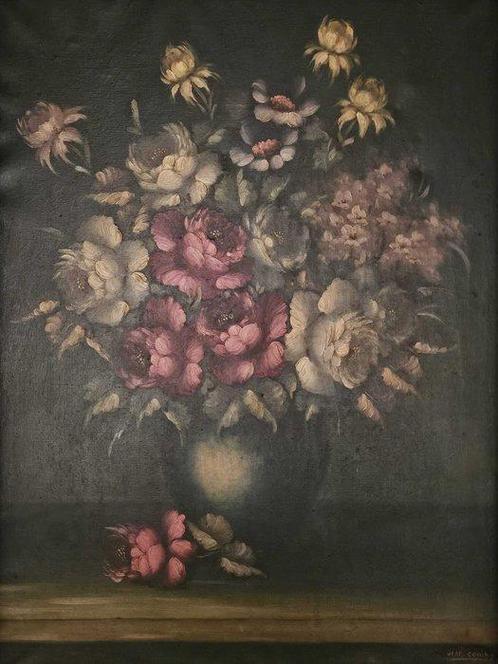 Juan Codina (XX) - Bodegón de rosas, Antiquités & Art, Art | Peinture | Classique